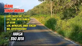 Murah, Luas 14.000 m² hrg 350 Juta