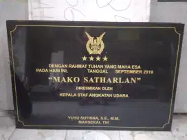 Dekorasi Dinding Batu Prasasti Peresmian Plakat Marmer Granit Stainles