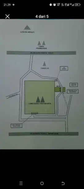 Dijual tanah SHM pekarangan dkt candi Boko Sambirejo Prambanan
