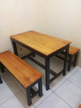 Meja kursi warung makan, warmindo, cafe, dll