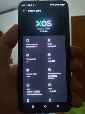 Infinix note 12 8/128 fulset 950 net pas