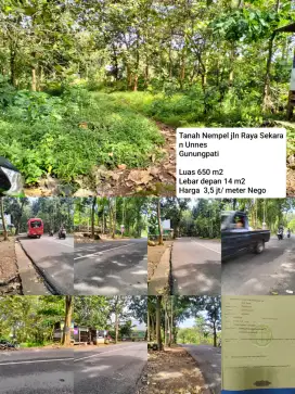 Tanah jalan raya sekaran, gunungpati unnes semarang
