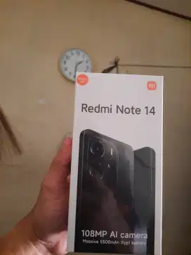 Redmi Note 14 Warna Hitam 8/128gb Baru