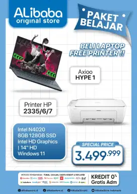 PROMO PAKET PELAJAR AXIO HYPE 1 + PRINTER HP