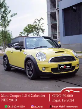 Mini Cooper 1.6 S Cabrio R56 UK Spec AT Kuning