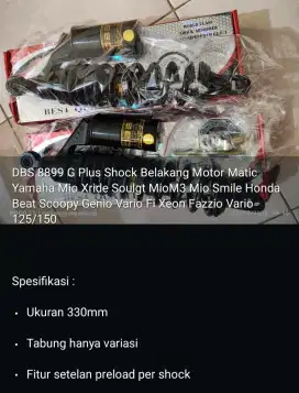 shok matik dbs baru bukan seken