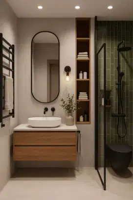 Kamar Mandi Lebih Rapi & Elegan dengan Cabinet Custom!