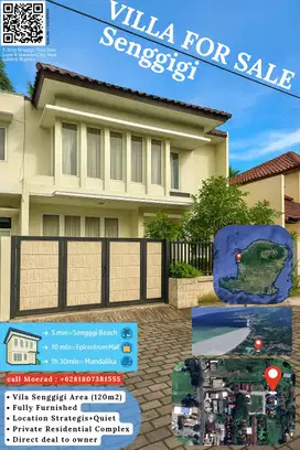 For Sale Vila Senggigi, FUUL ISI, Siap pakai Kota Mataram, SUKATI