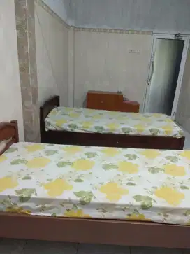 di jual ranjang kayu jati + kasur busa inoac