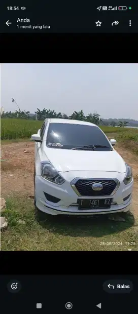 Datsun go + warna putih plat karawang