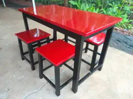 Meja kursi set kedai, warkop