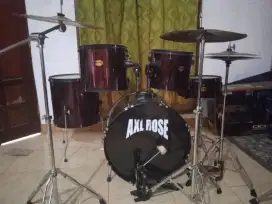 Drum Axlrose lengkap simbal