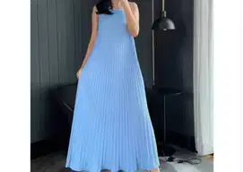 Dress plisket sky blue