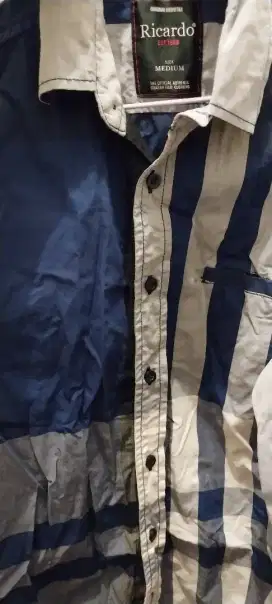Kemeja kotak biru panjang M
