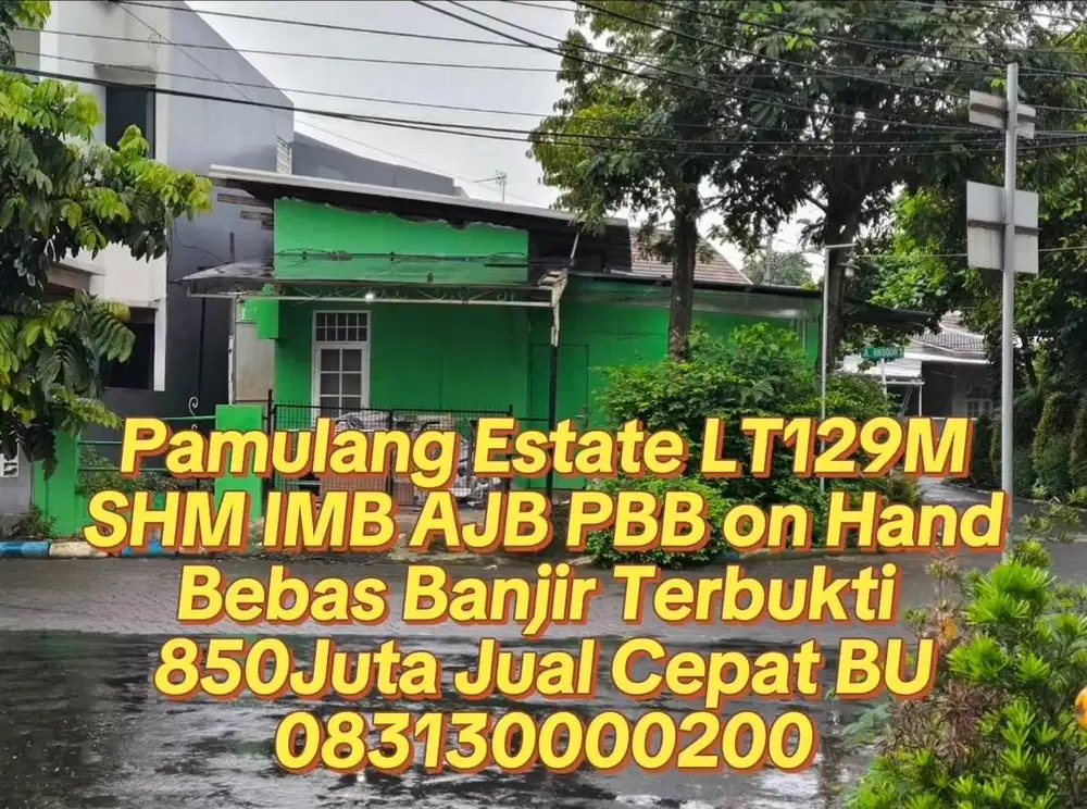 jual tanah pamulang estate BU bebas banjir Luas Murah tanpa perantara