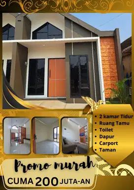RUMAH MINIMALIS MODERN 2 KAMAR AKSES DEKAT JALAN UTAMA MUAI DARI 200JT