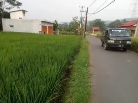 Di jual lhan tanah darat pls sawah 1497 mtr ss SHM pinggir jln kbupten