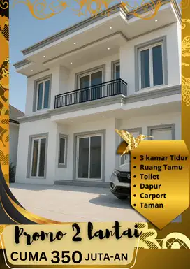 HUNIAN 2 LANTAI 3 KAMAR AKSES STRATEGIS MULAI DARI 365 JUTAAN