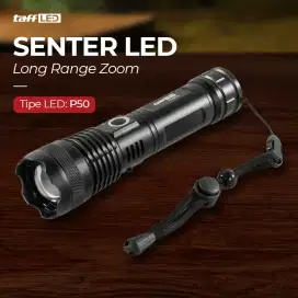 Senter LED Long Range Zoom USB Rechargeable P50 800 Lumens