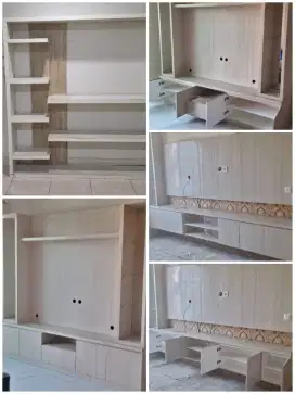 3 Bedroup Lemari Tv Rak Serba Guna Custom HPL