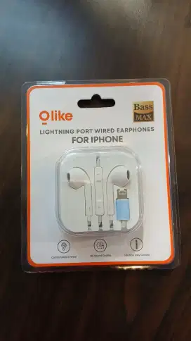 Olike E12 Earphone Lightning Port Wired Headset For Iphone HD Sound