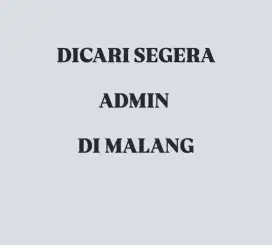 DICARI SEGERA ADMIN