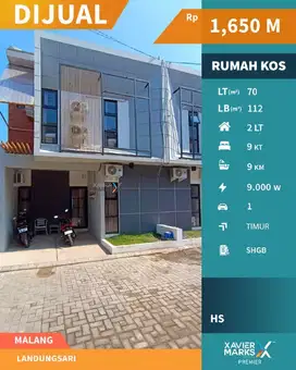 Dijual Rumah Kost Aktif Modern Di Landungsari Dau Malang(OLX755)