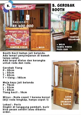 Booth Kecil + bonus meja jati landa foto 3 &4