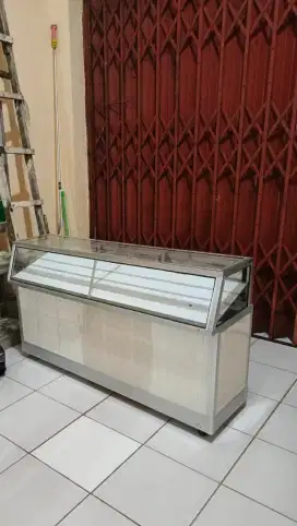 Jual 2 buah etalase KONTER, bonus printer Bluetooth dan aksesoris lain