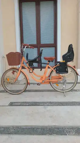 Sepeda Mini Keranjang Dewasa (Boncengan lengkap)