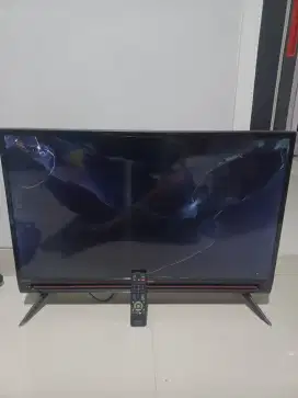 TV Sharp Aquos 32 LED Layar Rusak (menyala)
