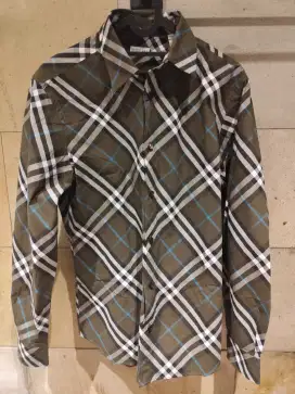Burberry Regular Fit Check Cotton Shirt Size M