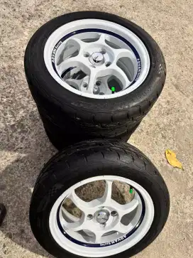Velg ring 15 + ban balap/semislick 195/50 2024/2023