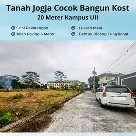 Tanah Jogja Terlaris Cocok Kost Ekslusif, 20 Meter Kampus UII