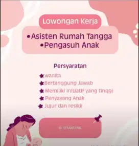 lowongan Pengasuh anak / Art