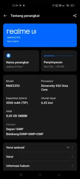Realme 9 pro + ram 8/128GB