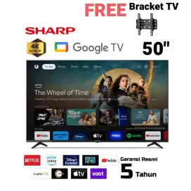 SHARP 4K UHD Google Android TV 50 Inch 4T-C50FJ1I Chromecast HDR