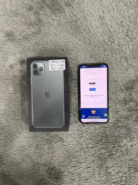 IPhone 11 ProMax 256GB Midnight Green mulus Fullset BH 100% Cukai
