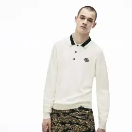 Jaket Sweaters Lacoste LIVE Boxy colour White Size M preloved