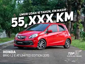FREE E-TOLL 1 JT HONDA BRIO 1.2 E AT MATIC LTD 2015 MERAH