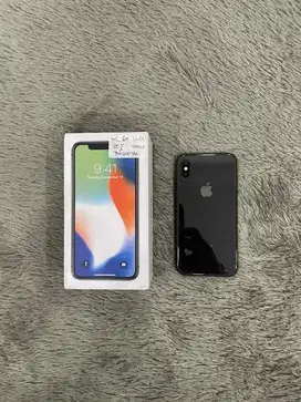 IPhone X 64GB Gray mulus Fullset BH 100% Sinyal Permanent