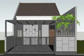 Rumah pribadi modern minimalis proses bangun