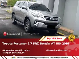 [ LOW KM ] Toyota Fortuner 2.7 SRZ Bensin AT Silver NIK 2016 2017