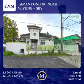 Rumah Taman Pondok Indah Wiyung Surabaya Barat dkt Babatan Pratama