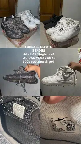 NIKE AF 1 high dan adidas yeazy