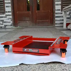 Sliding standar tengah dan tatakan dongkrak motor Harley Davidson