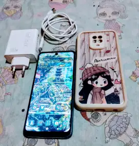 Jual redmi note 9 nfc .Ram 6+1/64 kelengkapan hp plus charger