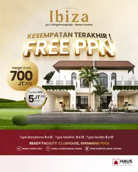 Rumah Villa Baru Komplek Ibiza Haus Jalan Sisingamangaraja Amplas