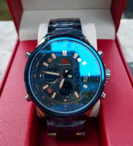 Jam Tangan DZINER D8330 Dual System Full Stainless • 100% ORIGINAL •