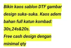 Kaos gambar custom suka-suka
